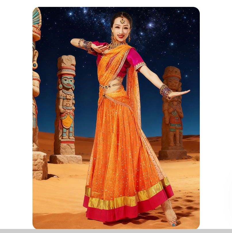 Salwar Kameez Set - Indian dance dress performance costume slim