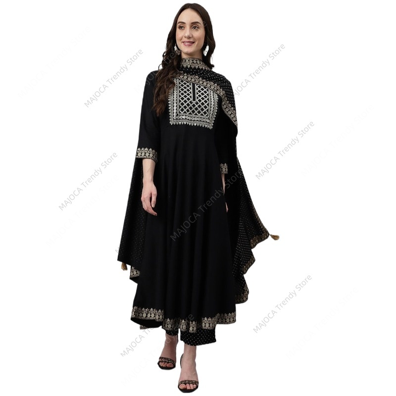 Indian Pakistani Women Black R – обзор и цена Salwar Kameez Set