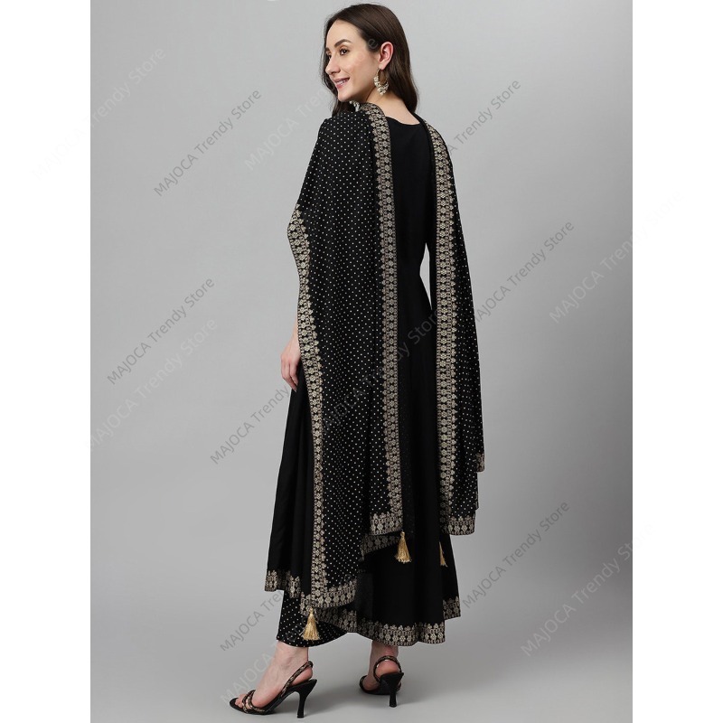 Indian Pakistani Women Black R – обзор и цена Salwar Kameez Set