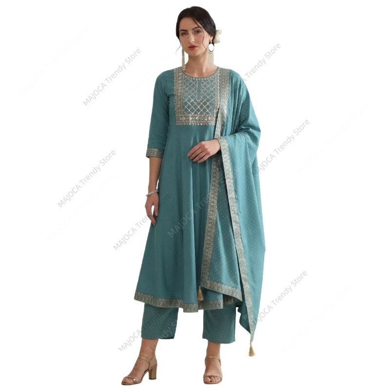 Peacock Blue Indian Women 3 Pi – обзор и цена Salwar Kameez Set