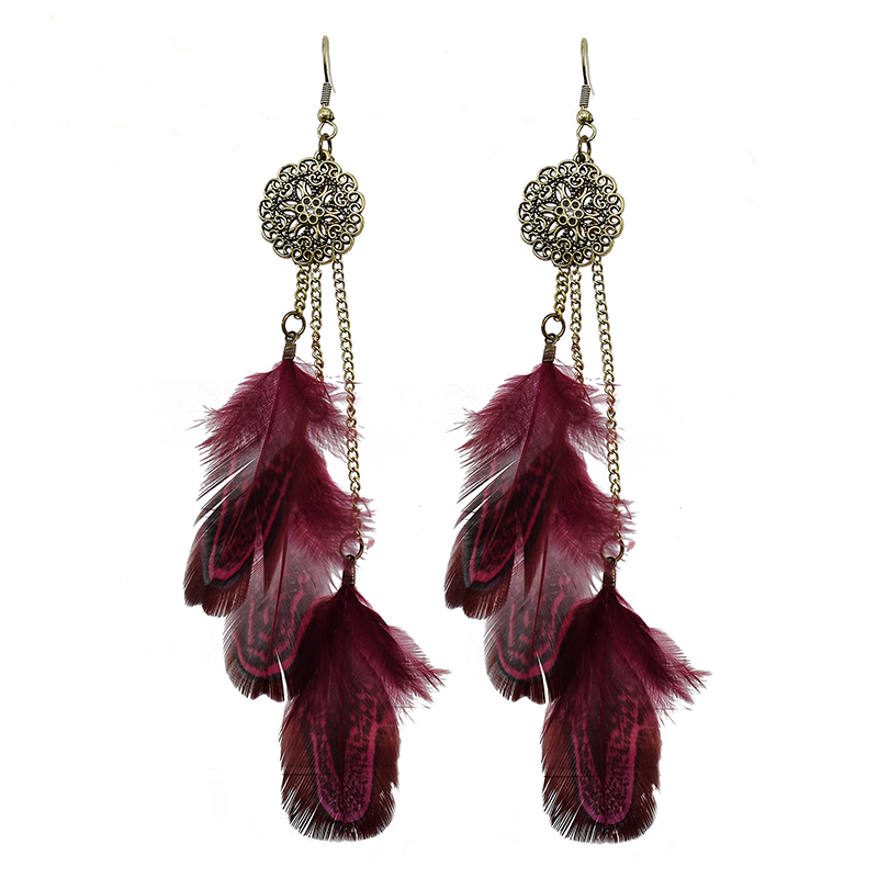 Bohemian Feather Earrings For  – обзор и цена Ethnic Indian Fashion