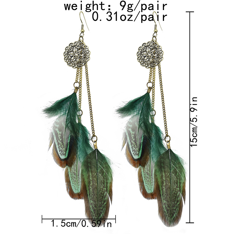 Bohemian Feather Earrings For  – обзор и цена Ethnic Indian Fashion