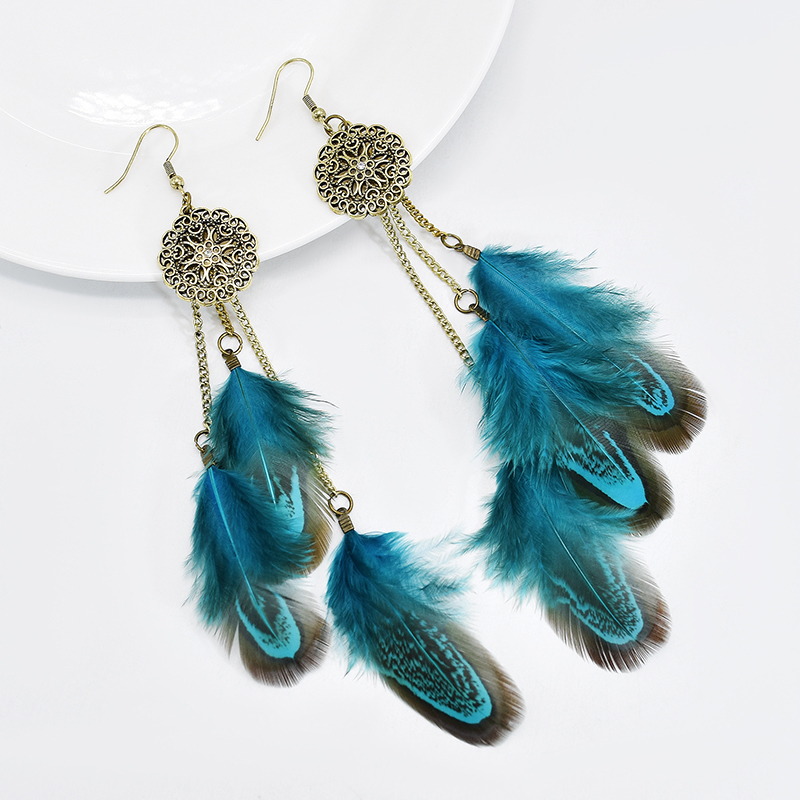 Bohemian Feather Earrings For  – обзор и цена Ethnic Indian Fashion