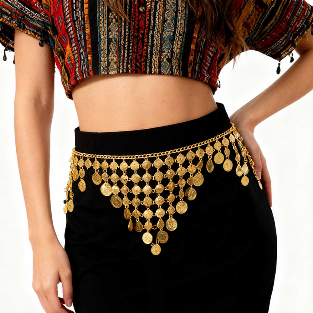Trendy Luxury Gold Coin Pendan – обзор и цена Ethnic Fashion Co In