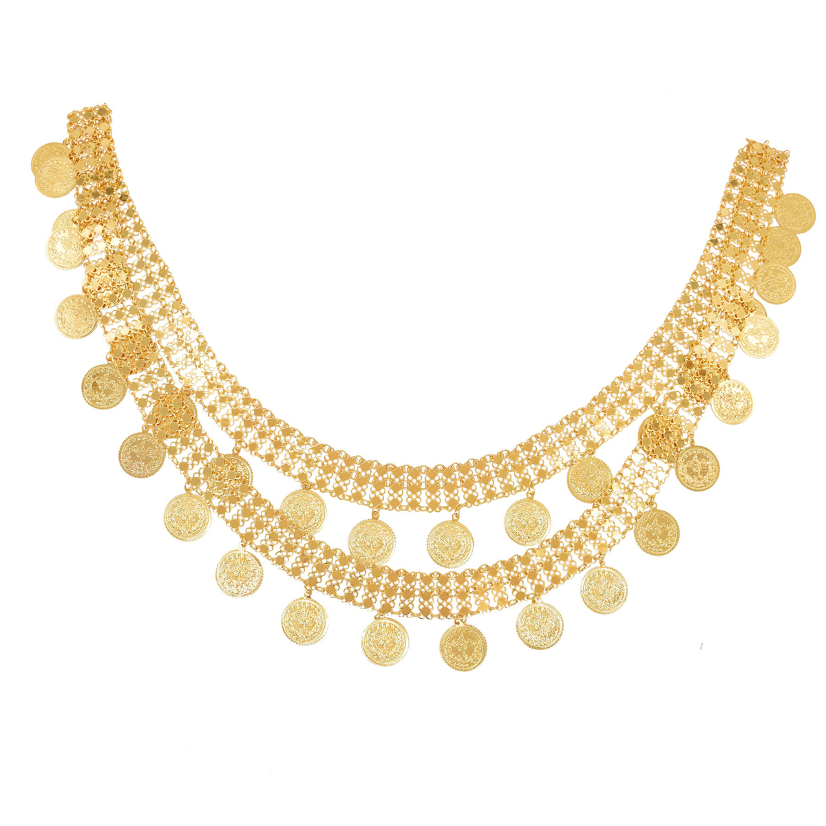 Gold Plated Simple Large Coins – обзор и цена Ethnic Indian Fashion